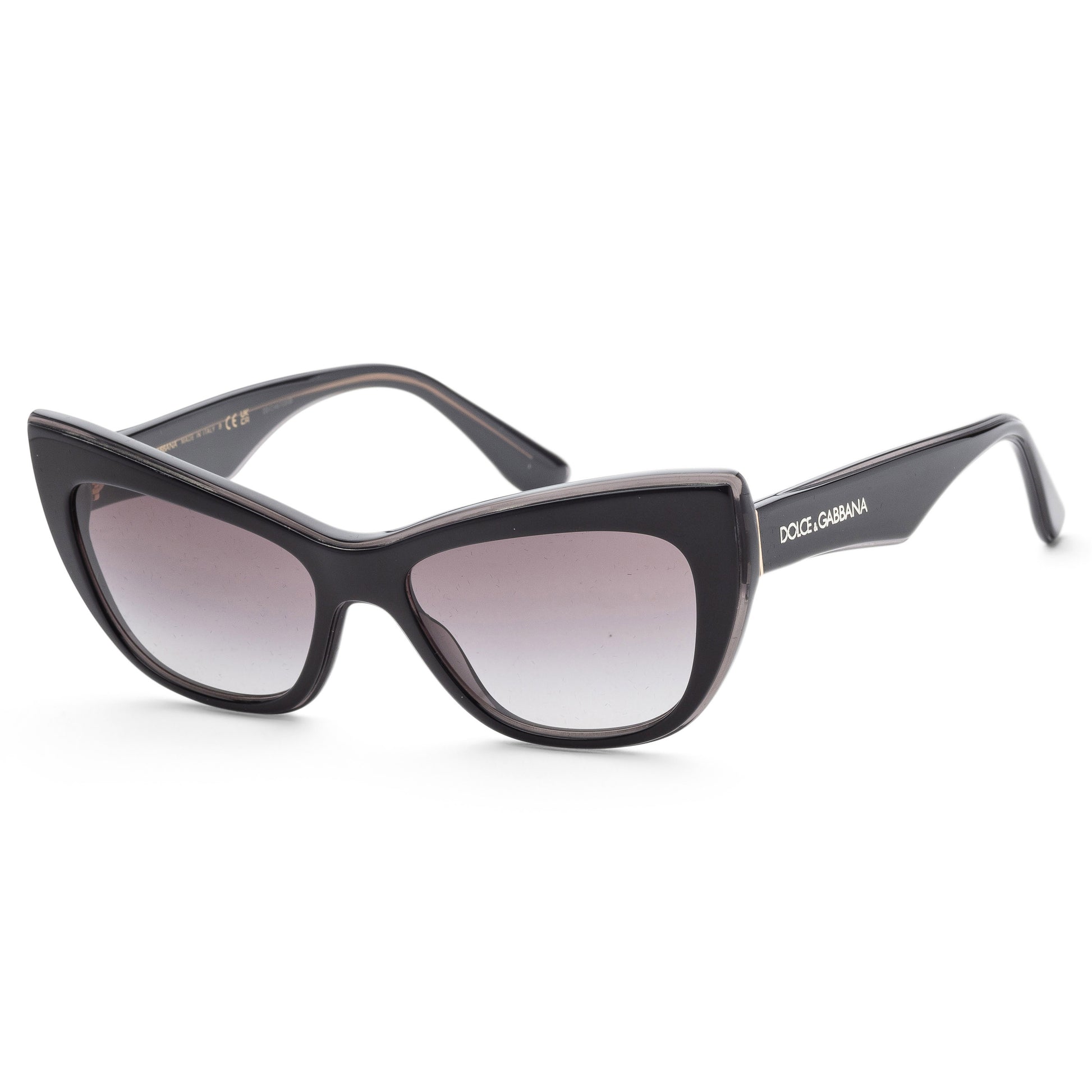 title:Dolce & Gabbana Women's Fashion DG4417-32468G 54mm Transparent Grey Sunglasses;color:Black and Transparent Grey