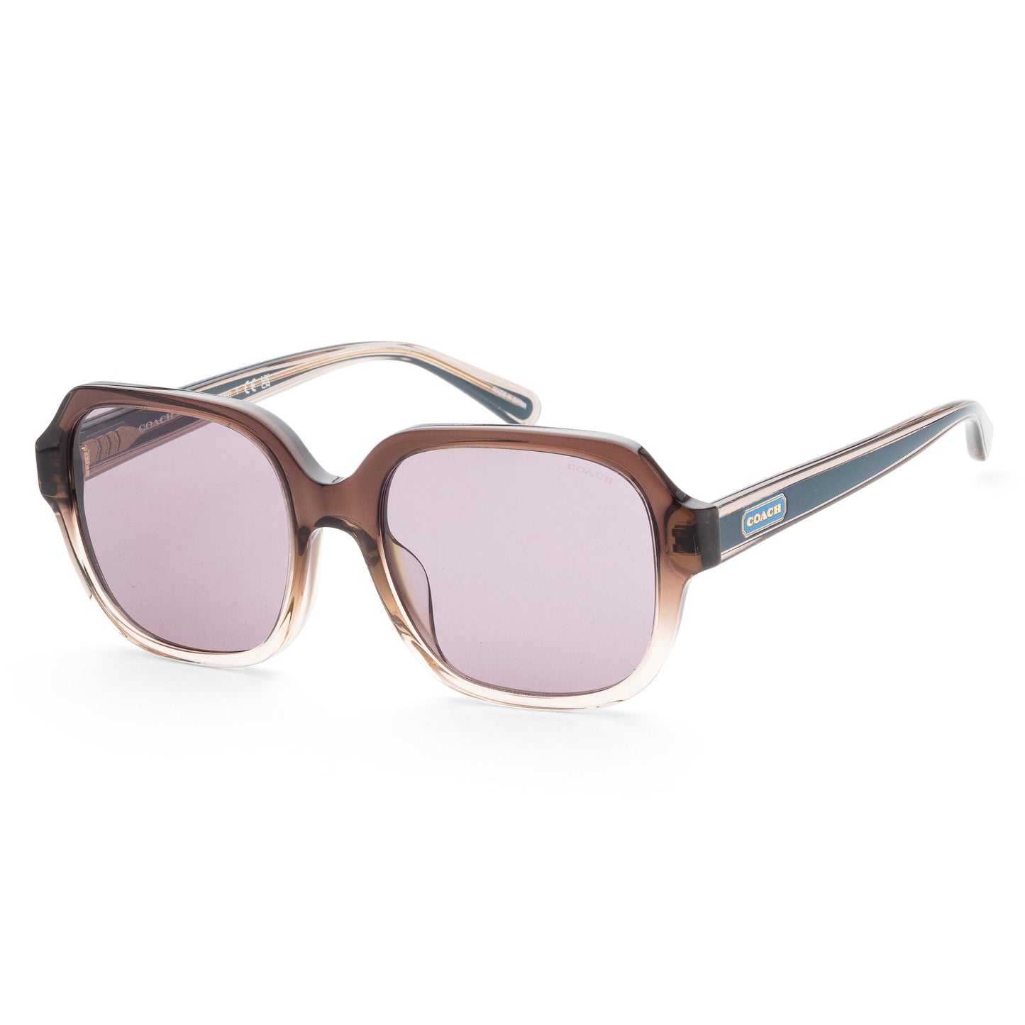 title:Coach Women's Fashion HC8335U-56781A 53mm Transparent Brown Gradie Sunglasses;color:Transparent Brown Gradie