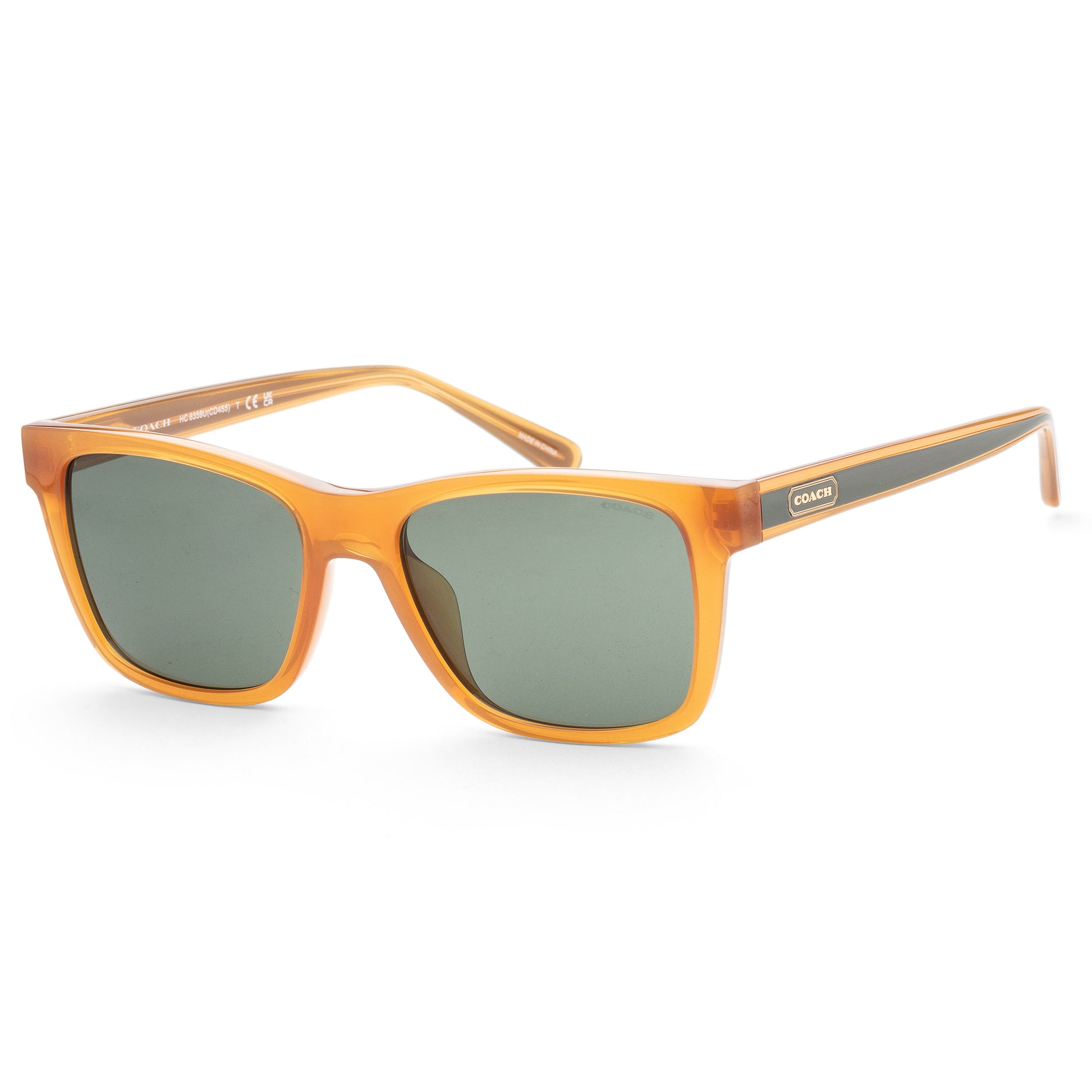 title:Coach Men's Fashion HC8359U-52513H-56 56mm Milky Amber Sunglasses;color:Milky Amber