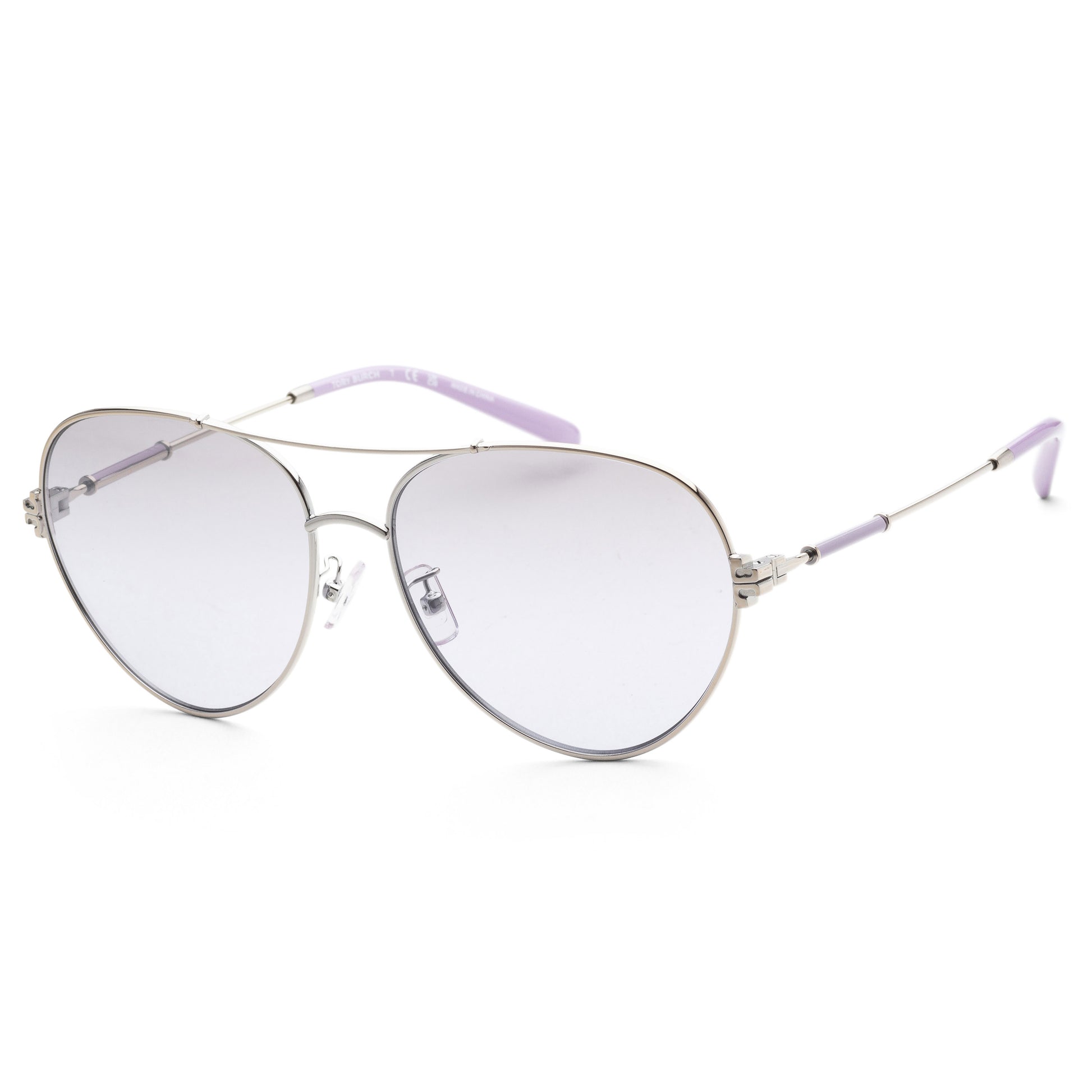 title:Tory Burch Women's Fashion TY6098-33567A-58 58mm Silver Sunglasses;color:Silver