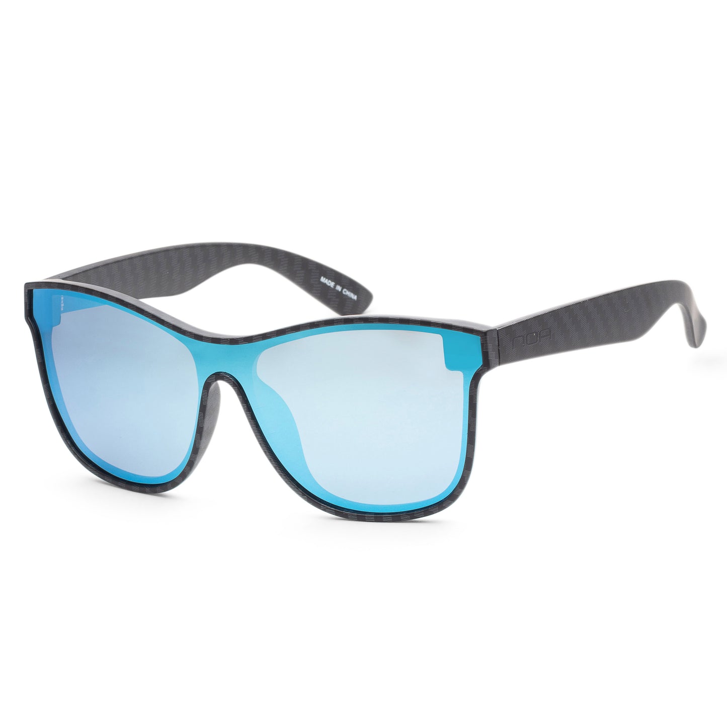 title:N.O.A Men's Blue Mirror Sunglasses NOAEW-001BUMR;color:Black