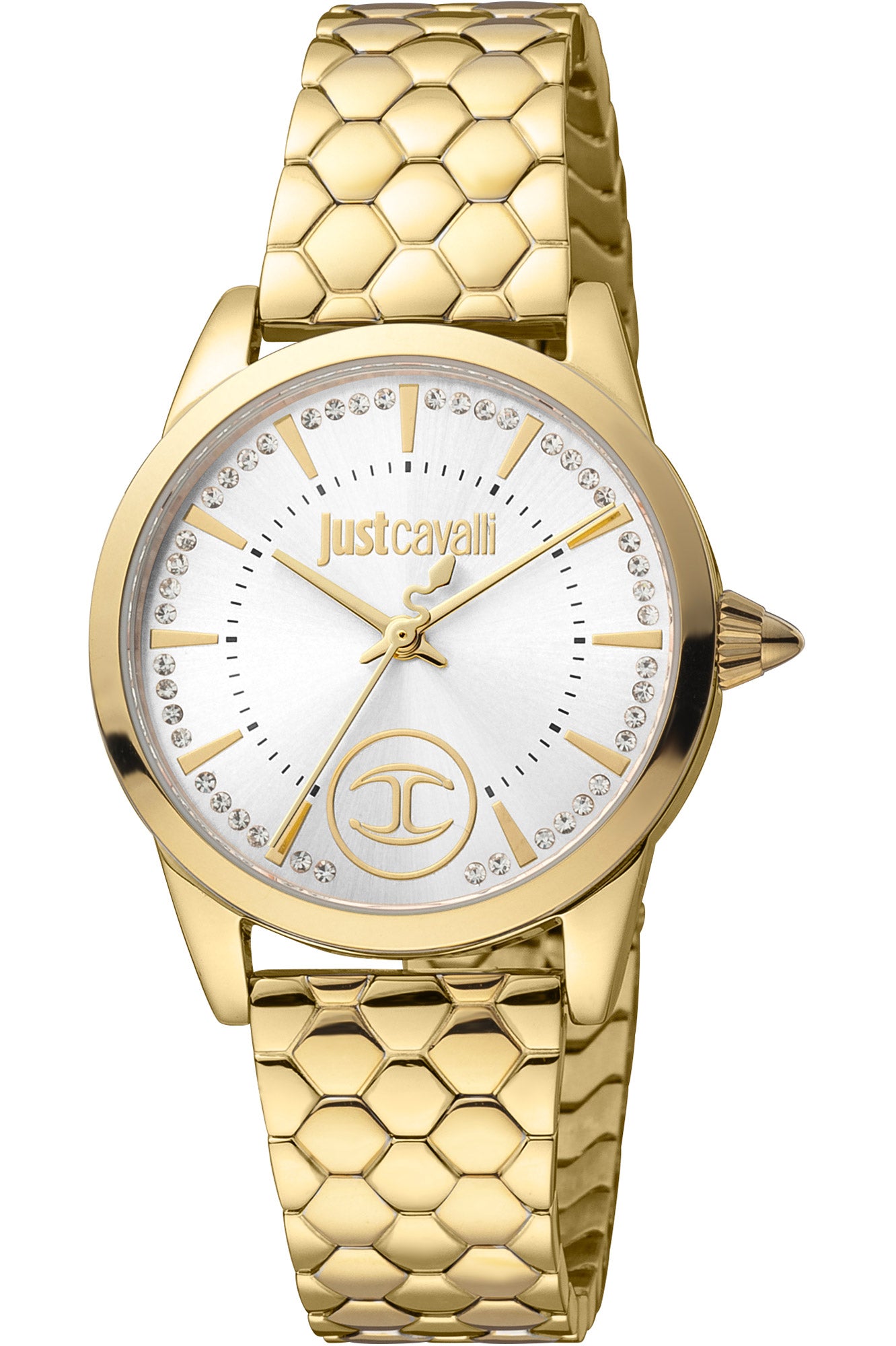 title:Just Cavalli Women's JC1L087M0255 Glam Chic 32mm Quartz Watch;color:Gold