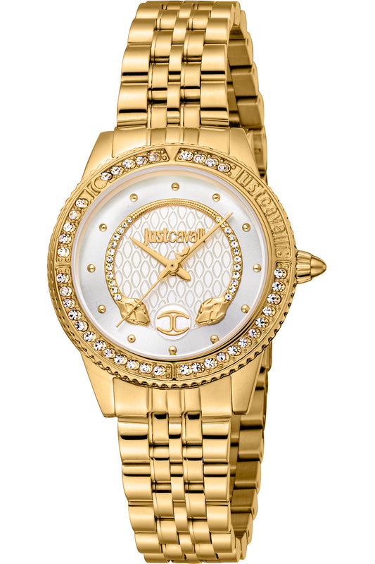 title:Just Cavalli Women's JC1L275M0045 Animalier 30mm Quartz Watch;color:Gold