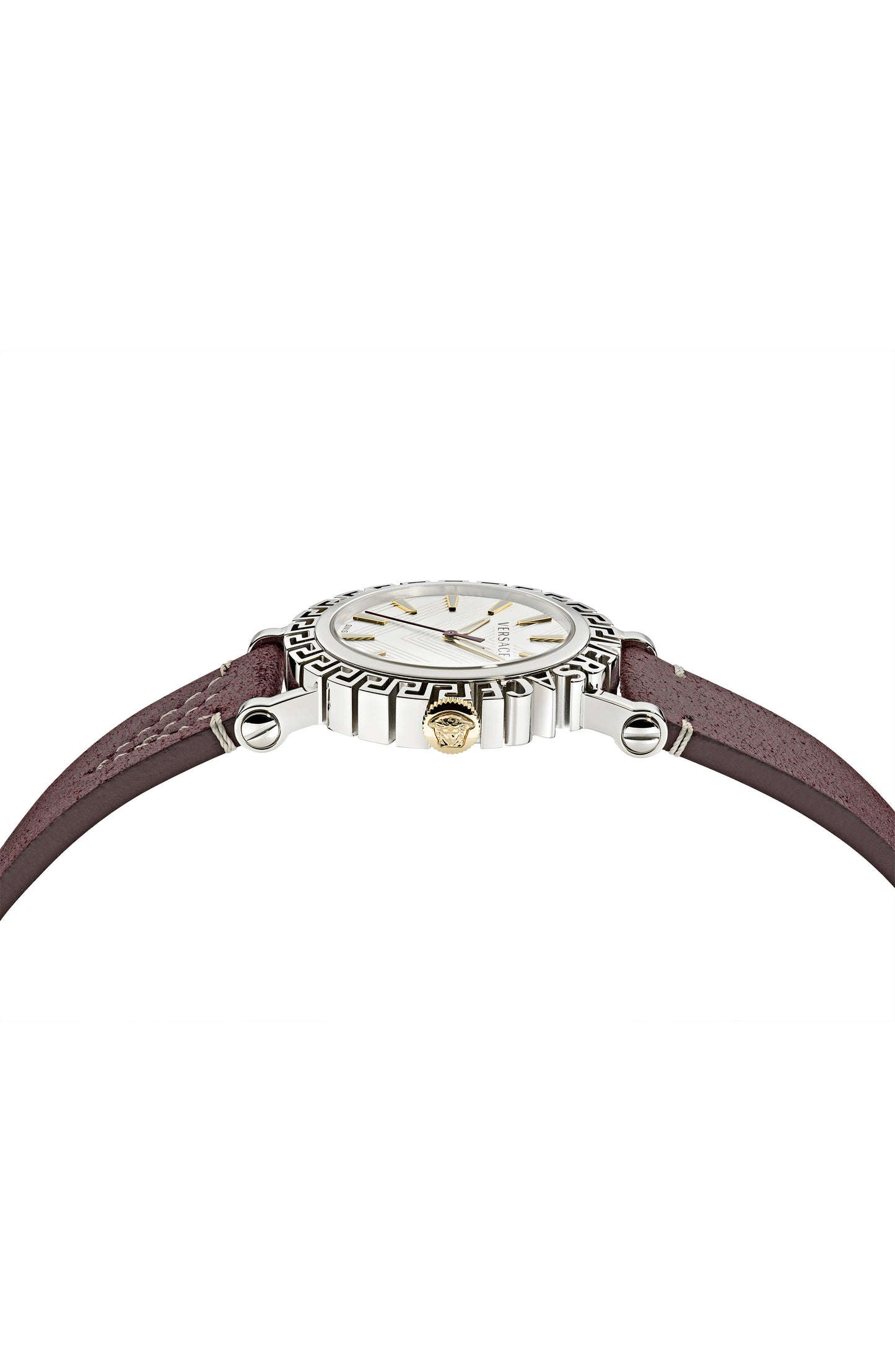 title:Versace Men's VE6D00123 Greca Glam 40mm Quartz Watch;color:Brown