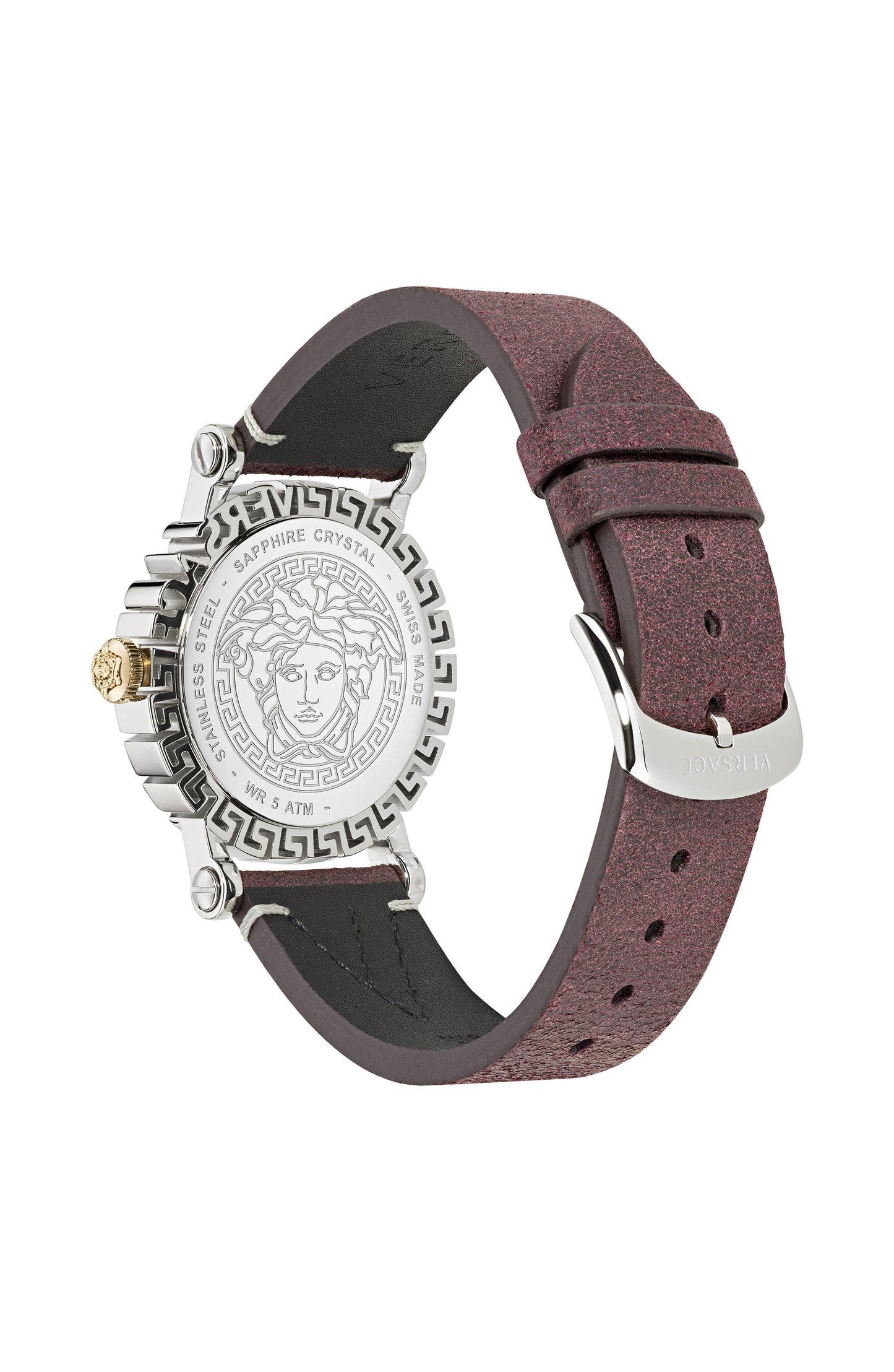 title:Versace Men's VE6D00123 Greca Glam 40mm Quartz Watch;color:Brown