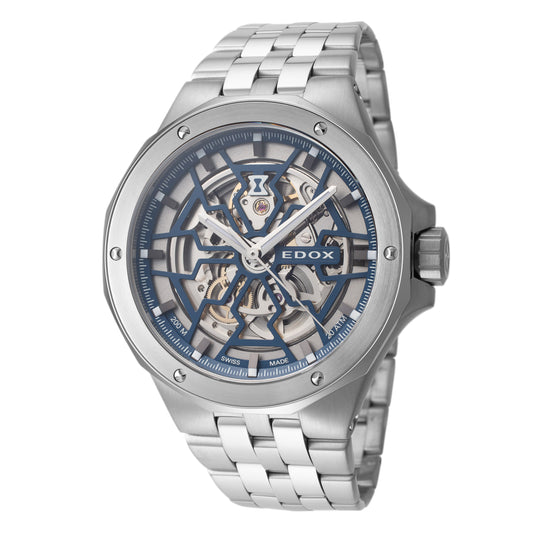 title:Edox Men's Delfin The Original 43mm Automatic Watch 85303-3M-BUIGB;color:Silver