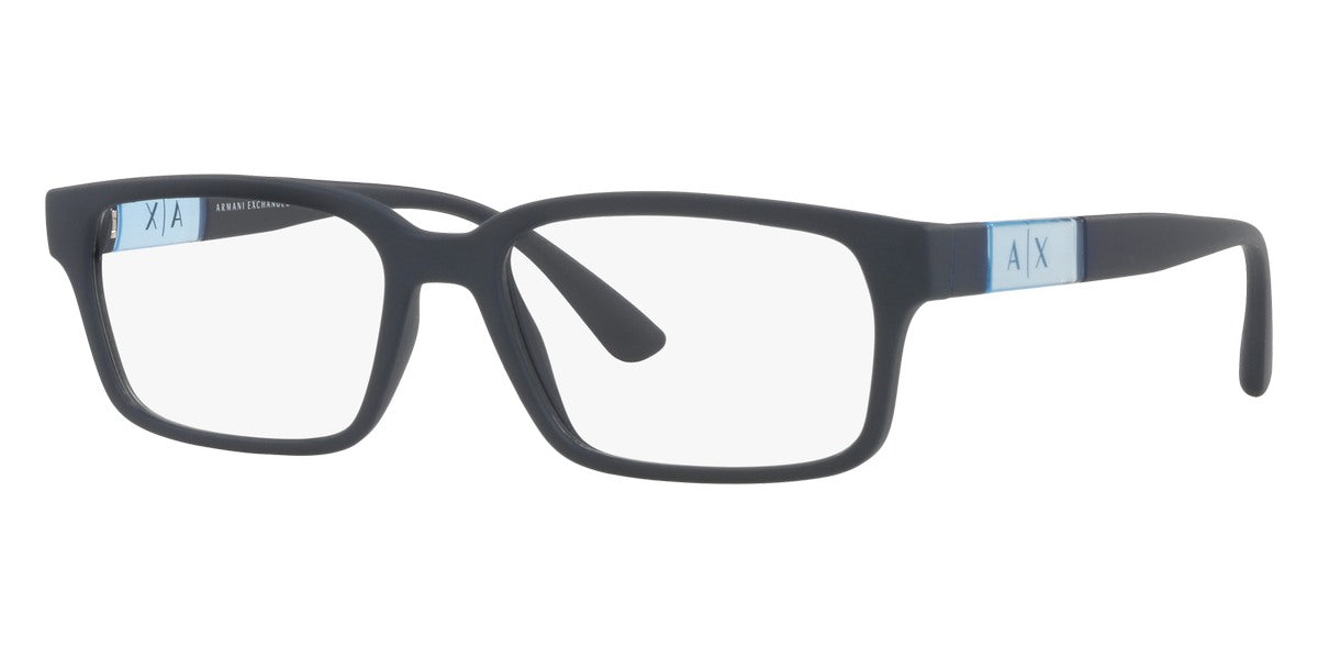 title:Armani Exchange Men's 56mm Matte Blue Opticals AX3091F-8181-56;color:Matte Blue Frame, Demo Lens