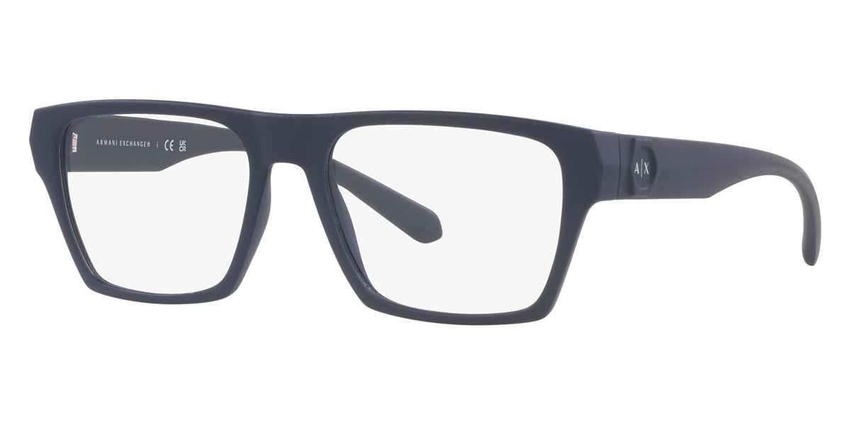 title:Armani Exchange Men's 55mm Matte Blue Opticals AX3097F-8181-55;color:Matte Blue Frame, Demo Lens