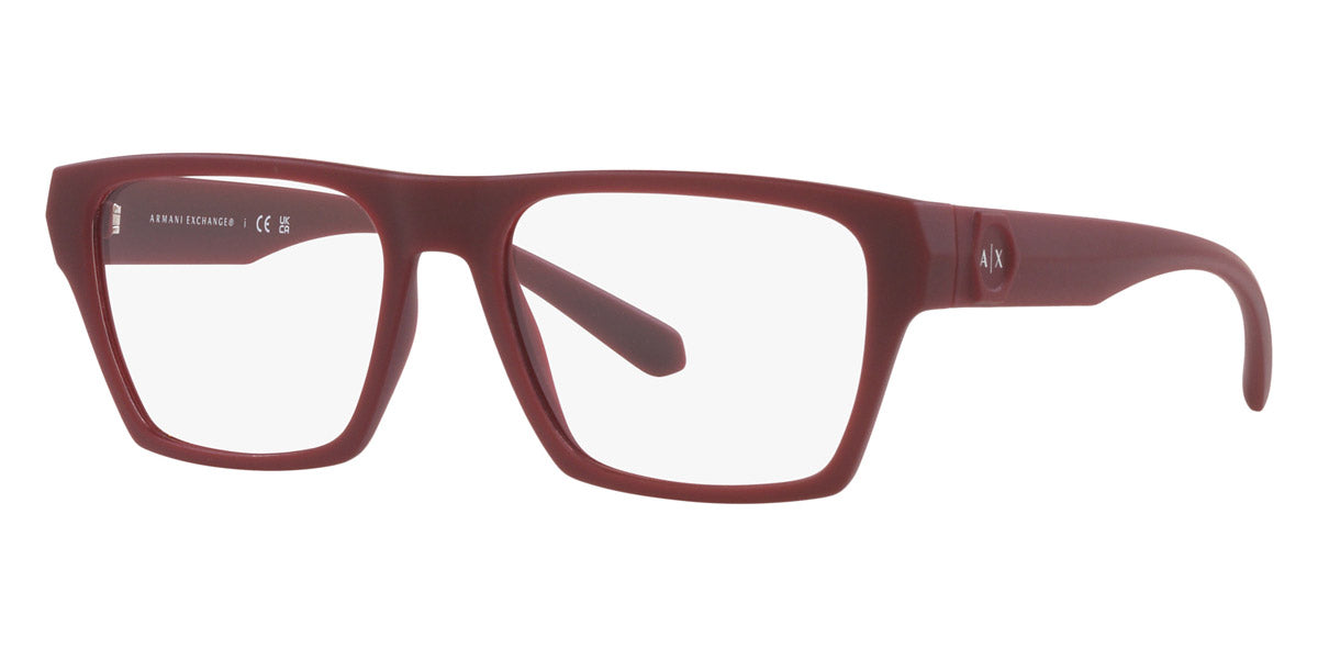 title:Armani Exchange Men's 55mm Matte Bordeaux Opticals AX3097F-8274-55;color:Matte Bordeaux Frame, Demo Lens