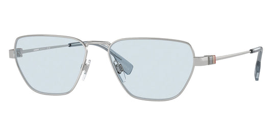 title:Burberry Men's 56mm Silver Sunglasses BE3146-100572-56;color:Silver