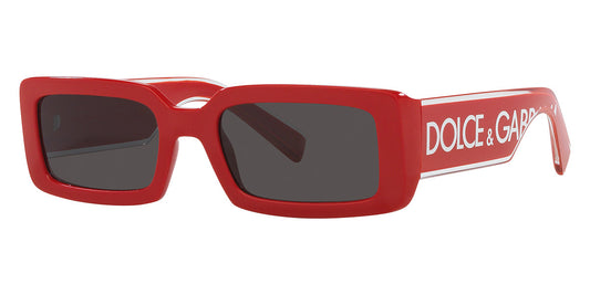 title:Dolce & Gabbana Women's 53mm Red Sunglasses DG6187-309687-53;color:Red frame, Dark Grey lens