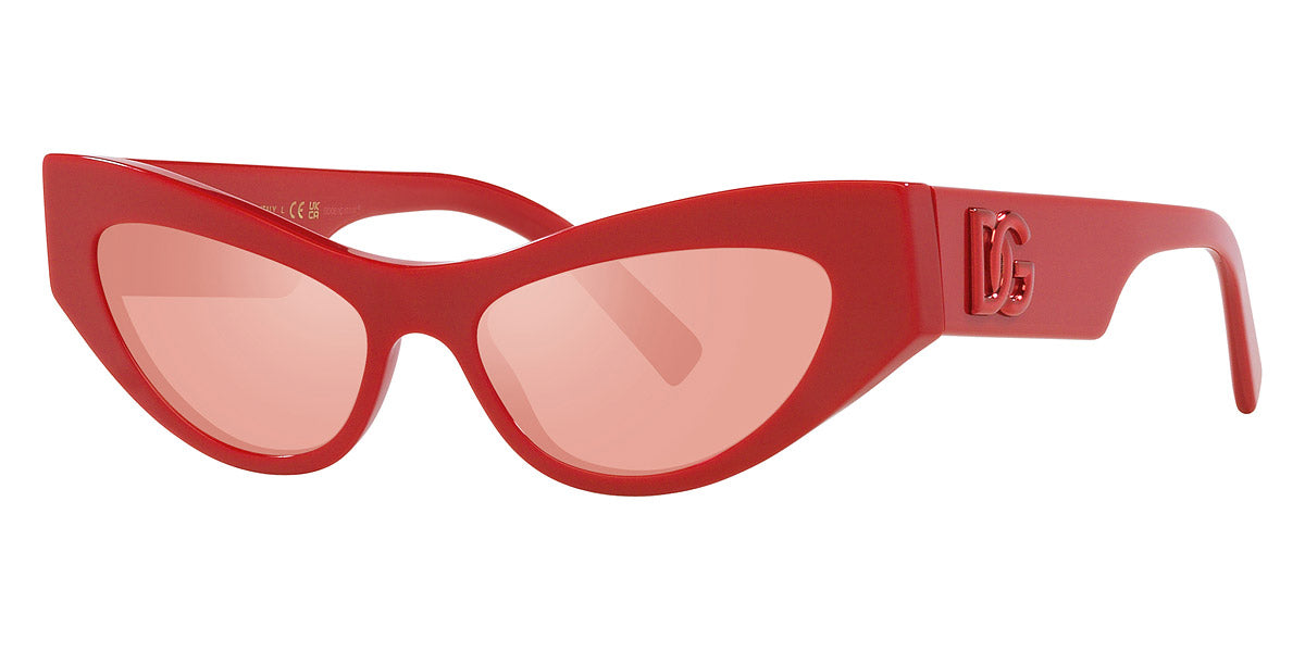 title:Dolce & Gabbana Women's 52mm Red Sunglasses DG4450F-3088E4-52;color:Red Frame, Pink Mirror Red Lens