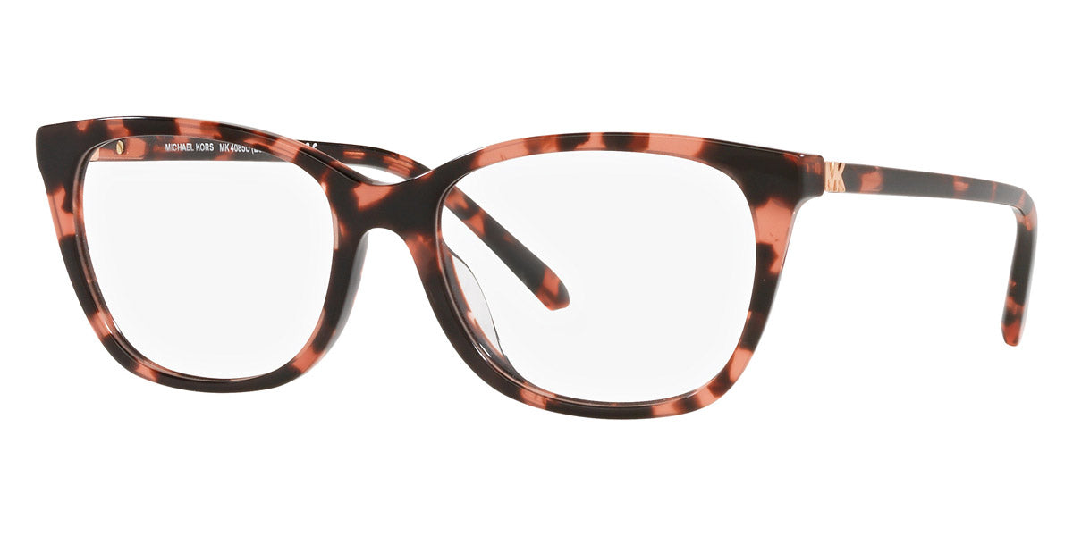 title:Michael Kors Women's Edinburgh 52mm Bio Pink Tortoise Opticals MK4085U-3009-52;color:Bio Pink Tortoise Frame, Demo Lens