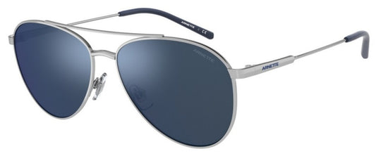 title:Arnette Men's 58mm Silver Sunglasses AN3085-736-55-58;color:Silver Frame, Blue Mirror Blue Lens