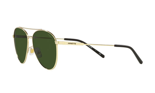 title:Arnette Men's 58mm Brushed Light Gold Sunglasses AN3085-739-71-58;color:Brushed Light Gold Frame, Dark Green Lens