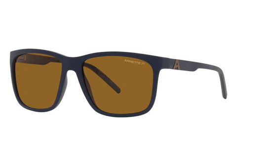 title:Arnette Men's 56mm Matte Navy Sunglasses AN4272-275983-56;color:Matte Navy Frame, Polar Dark Brown Lens