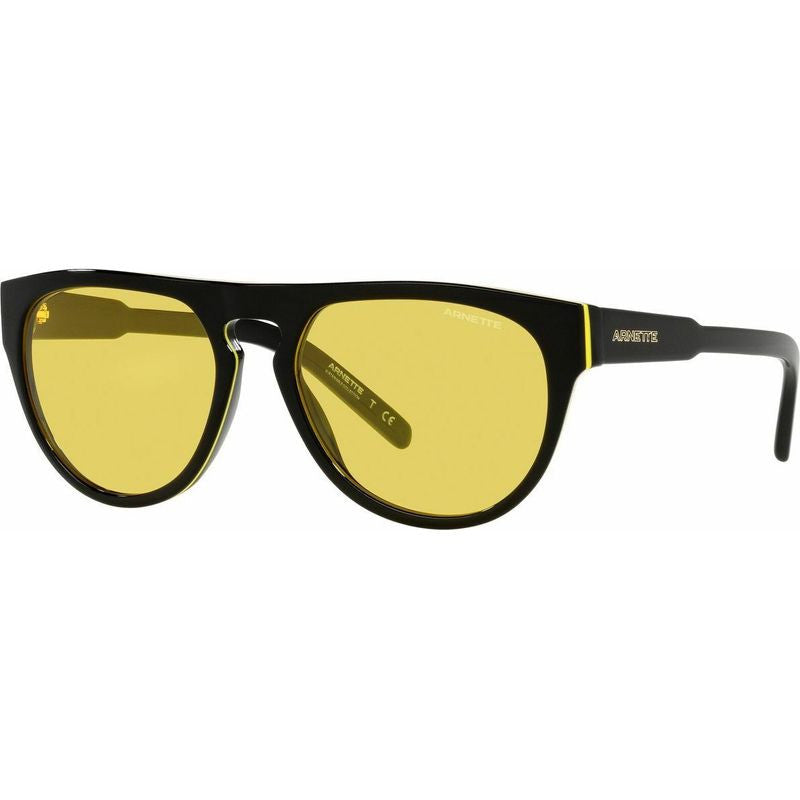 title:Arnette Men's 56mm Black/Yellow/Black Sunglasses AN4282-121585-56;color:Black/Yellow/Black Frame, Yellow Lens