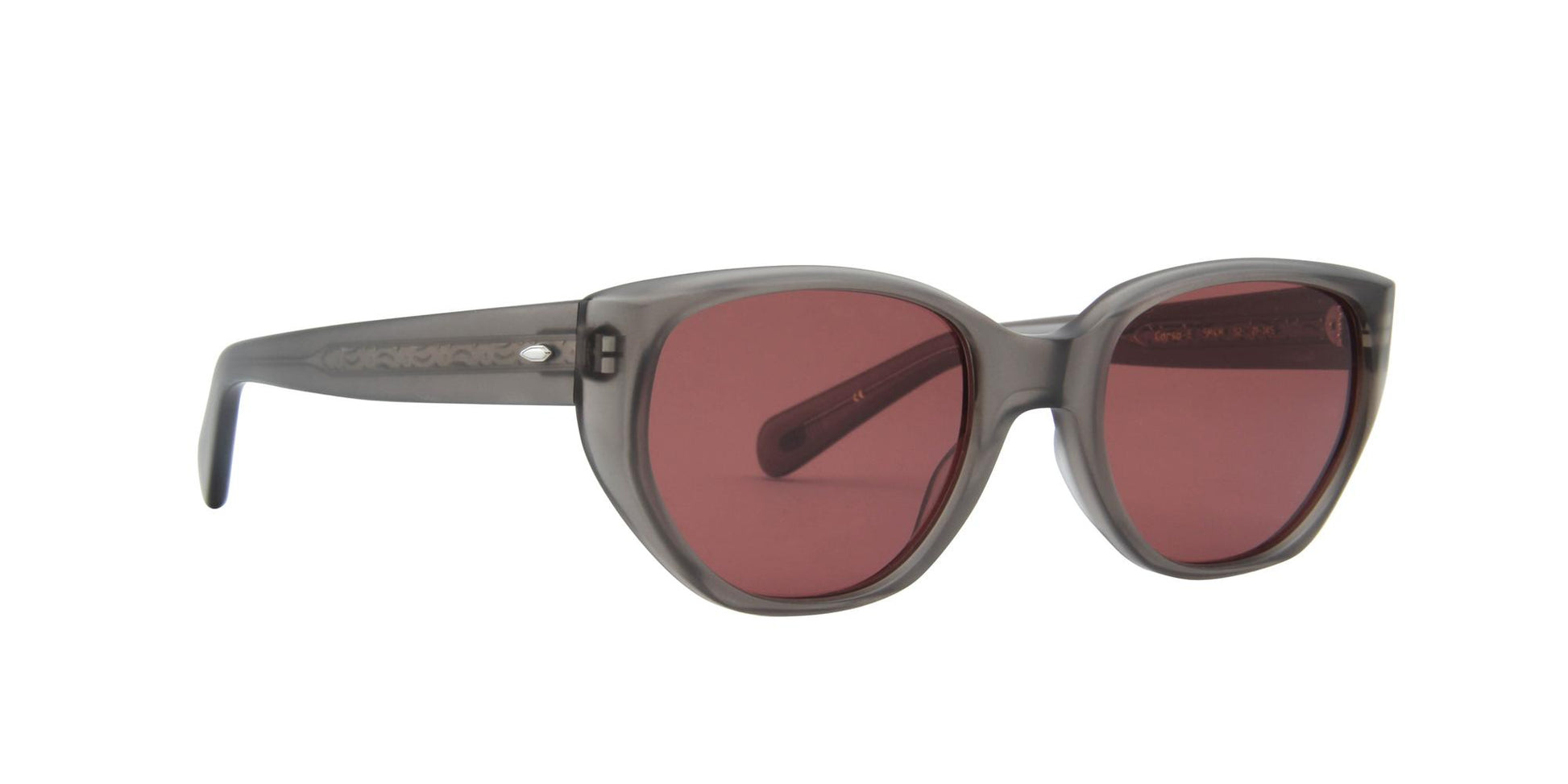 title:Eyevan Unisex 52mm Smoke Matte Sunglasses CORSO-E-SMKM-52;color:Smoke Matte frame, Rose lens