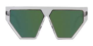 title:Irresistor Women's  Transparent Crystal Sunglasses FALCON-CRTSV-S0209;color:Transparent Crystal frame, Green lens