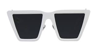 title:Irresistor Men's  White Sunglasses FLUXUS-MW-S0220;color:White frame, Grey lens