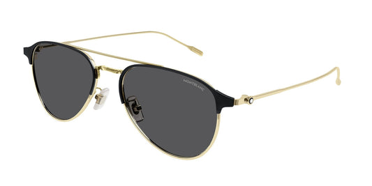 title:Montblanc Men's 55mm Gold Sunglasses MB0190S-001-55;color:Gold