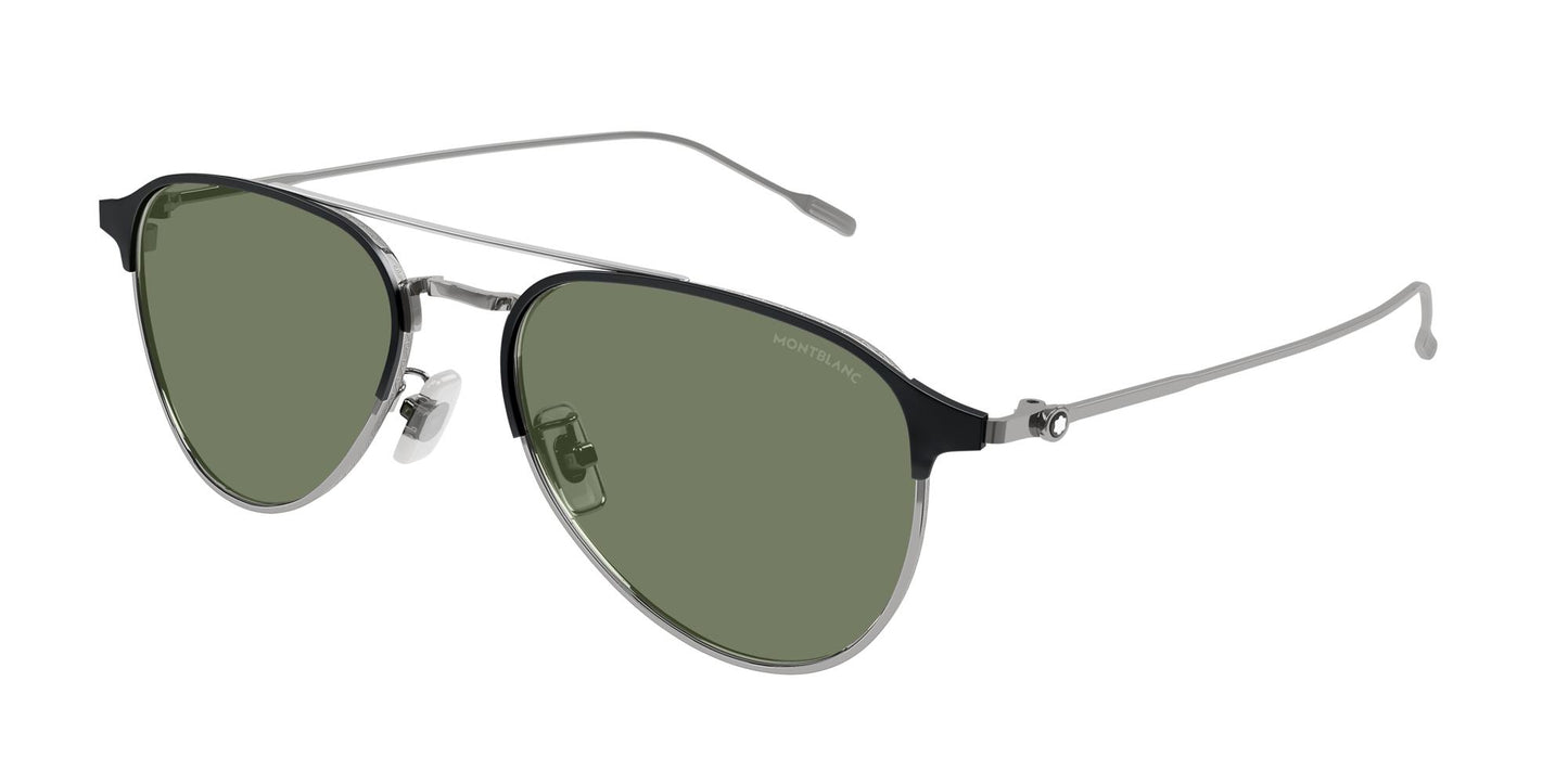 title:Montblanc Men's 55mm Ruthenium Sunglasses MB0190S-002-55;color:Ruthenium