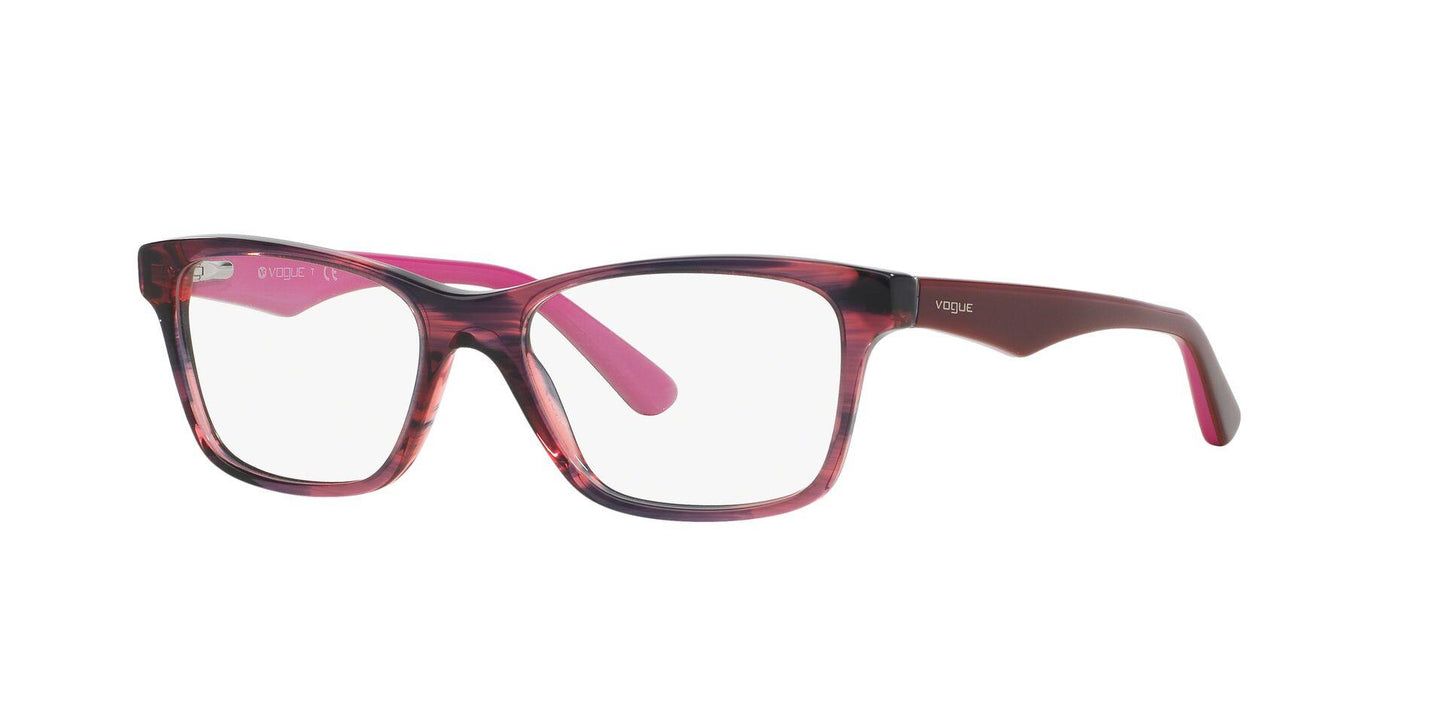 title:Vogue Women's 53mm Striped Black Cherry Opticals VO2787-2061-53;color:Striped Black Cherry frame, Demo lens