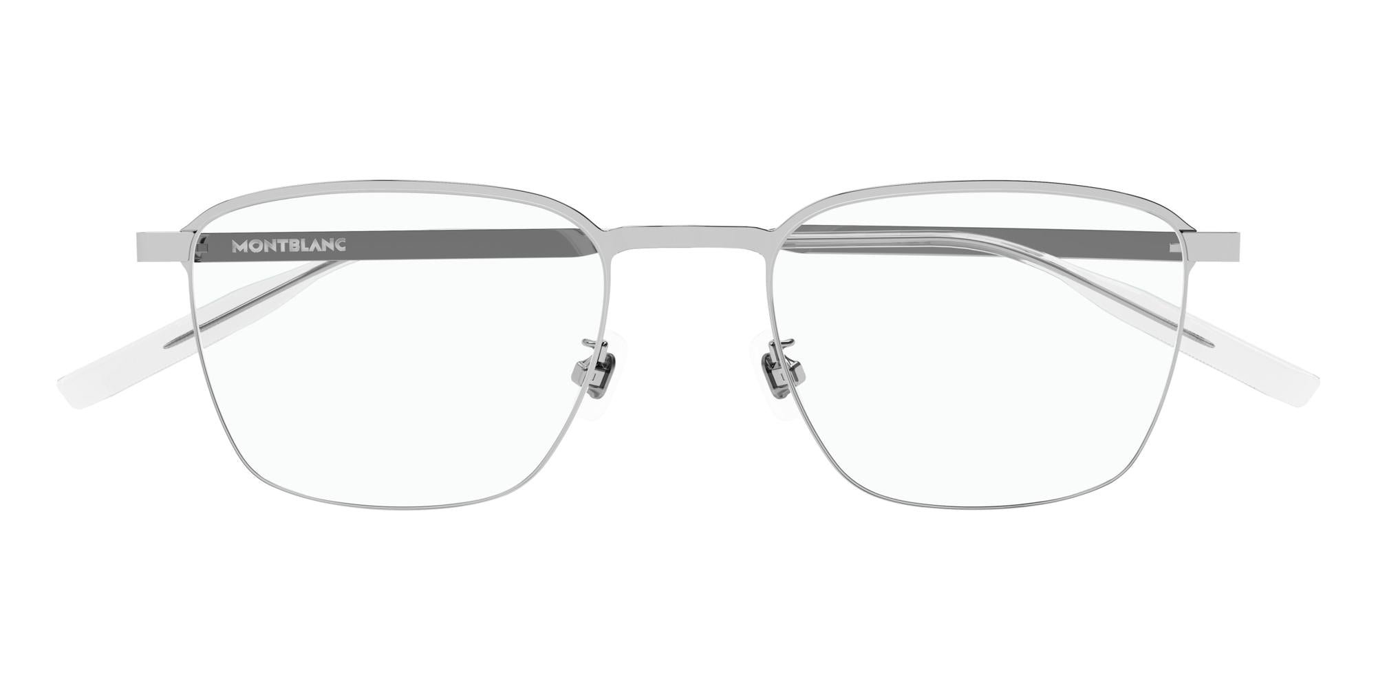 Montblanc Men's 52mm Silver Transparent Opticals MB0181O-002-52– Ruumur