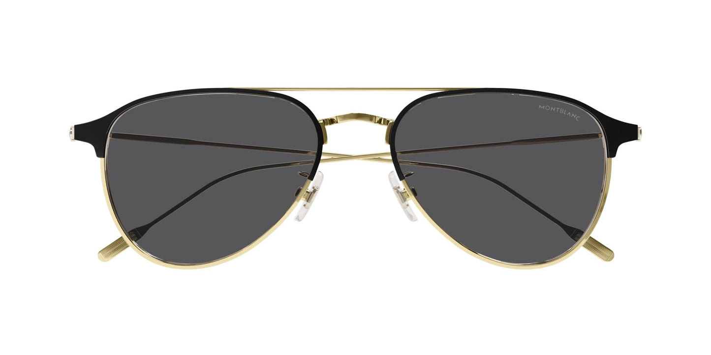 title:Montblanc Men's 55mm Gold Sunglasses MB0190S-001-55;color:Gold