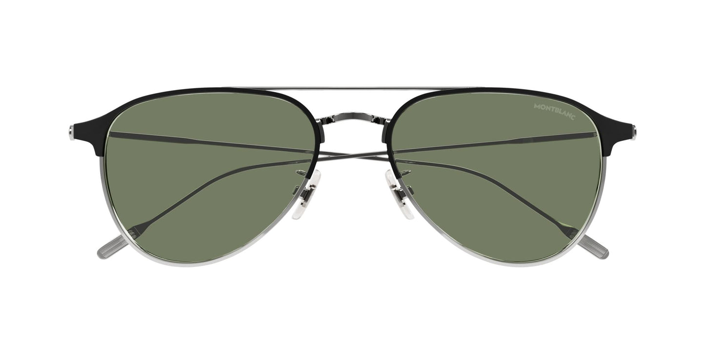 title:Montblanc Men's 55mm Ruthenium Sunglasses MB0190S-002-55;color:Ruthenium