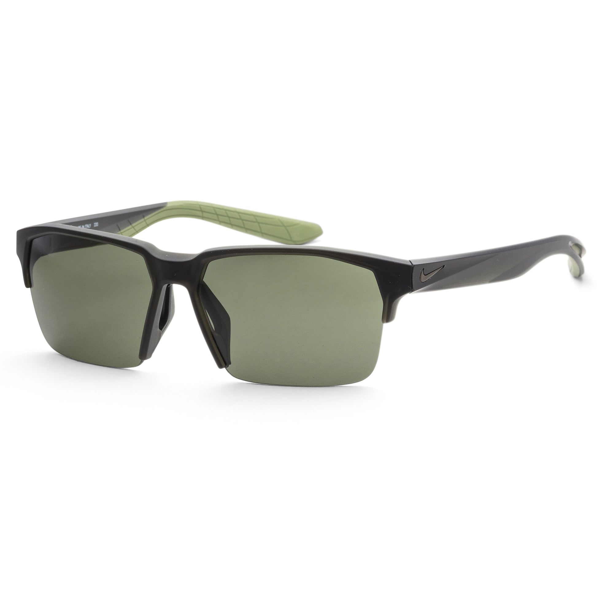 title:Nike Men's Maverick 60mm Sequoia Sunglasses CU3748-330;color:Sequoia Frame, Green Lens