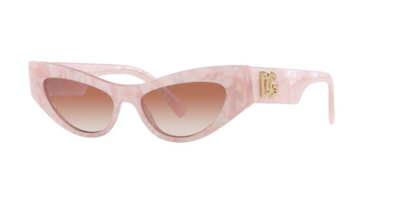 title:Dolce & Gabbana Women's Fashion 52 mm Madreperla Pink Sunglasses DG4450-323113-52;color:Madreperla Pink Frame, Pink Gradient Pink Lens