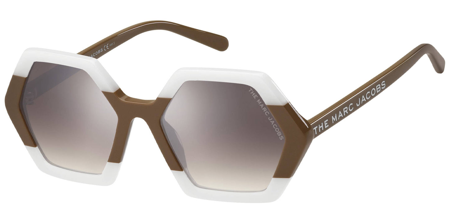 title:Marc Jacobs Women's 53mm Brown White Sunglasses MARC521S-0BJS-NQ;color:Brown White frame, Brown Silver lens