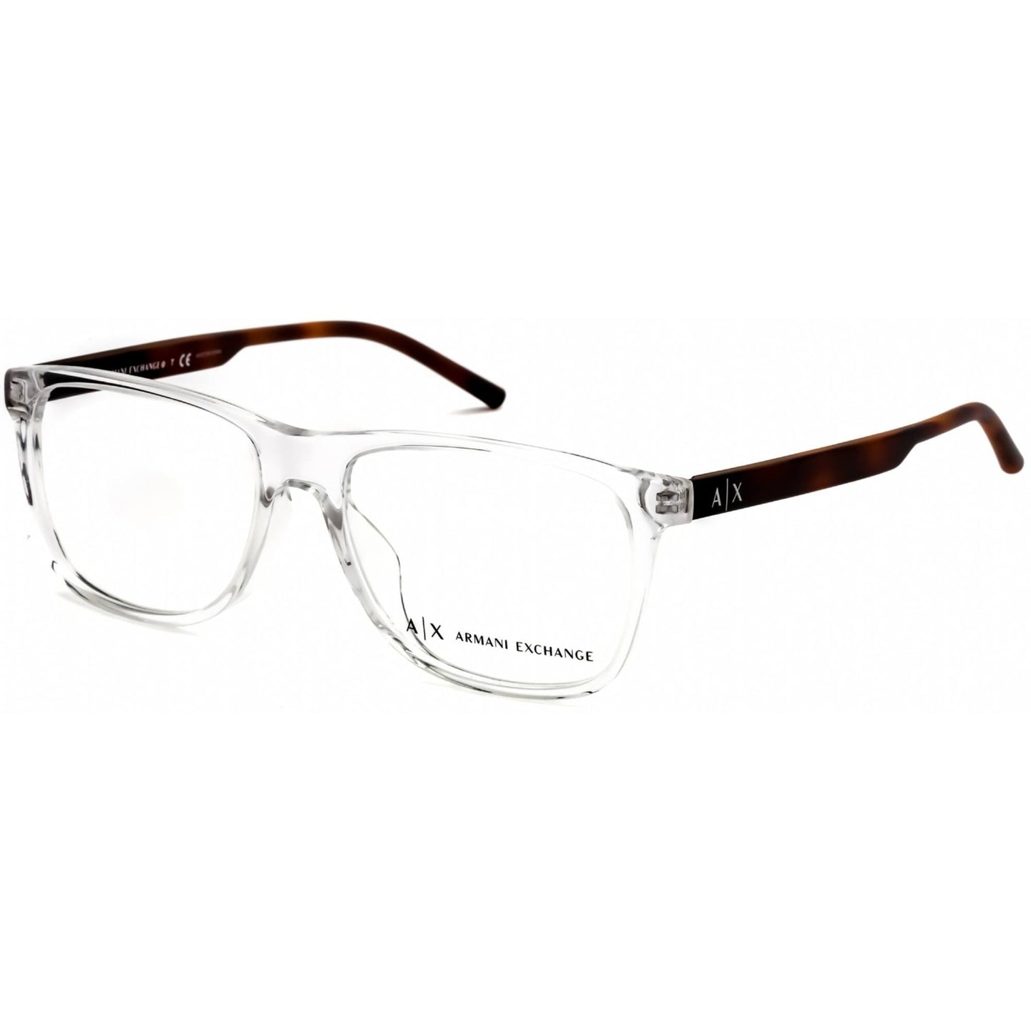 title:Armani Exchange Men's Fashion 56mm Shiny Crystal Opticals AX3048F-8235-56;color:Shiny Crystal Frame, Demo Lens