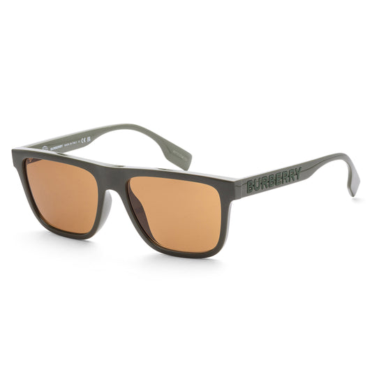 title:Burberry Men's 56mm Green Sunglasses BE4402U-409973-56;color:Green Frame, Bronze Lens