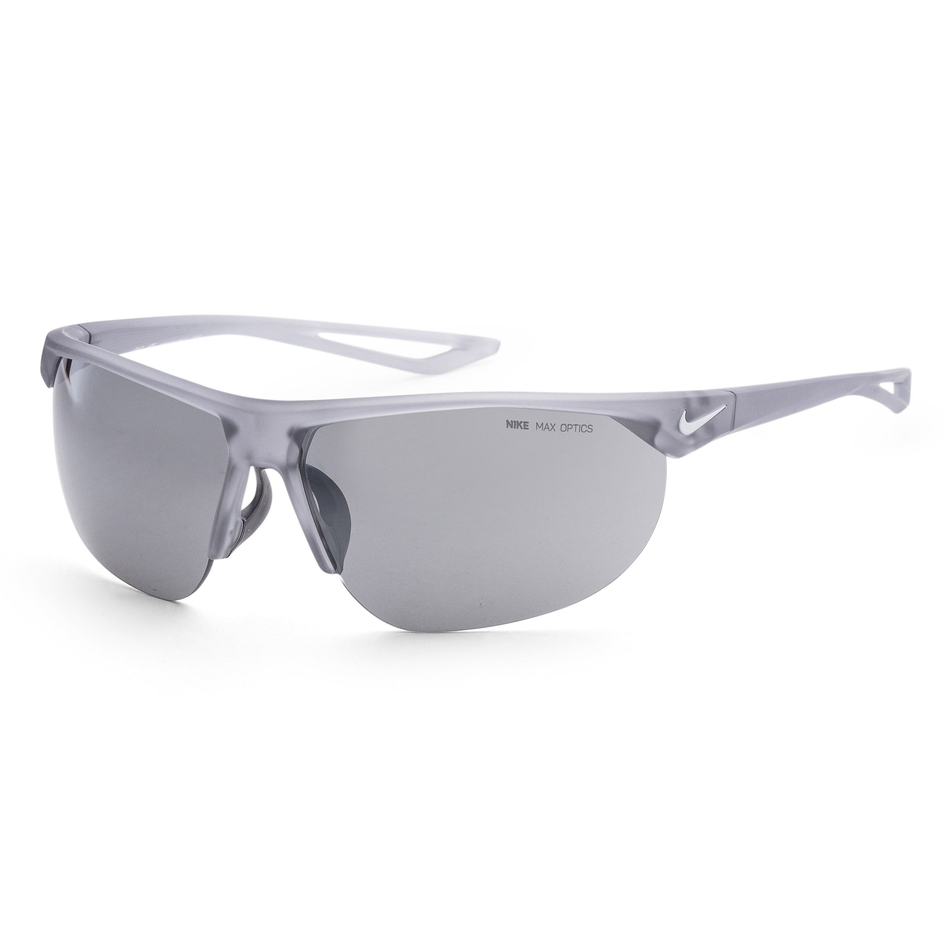 title:Nike Men's Cross Trainer 67 mm Matte Wolf Grey Sunglasses EV0937-010-67;color:Matte Wolf Grey Frame, Grey Silver Flash Lens