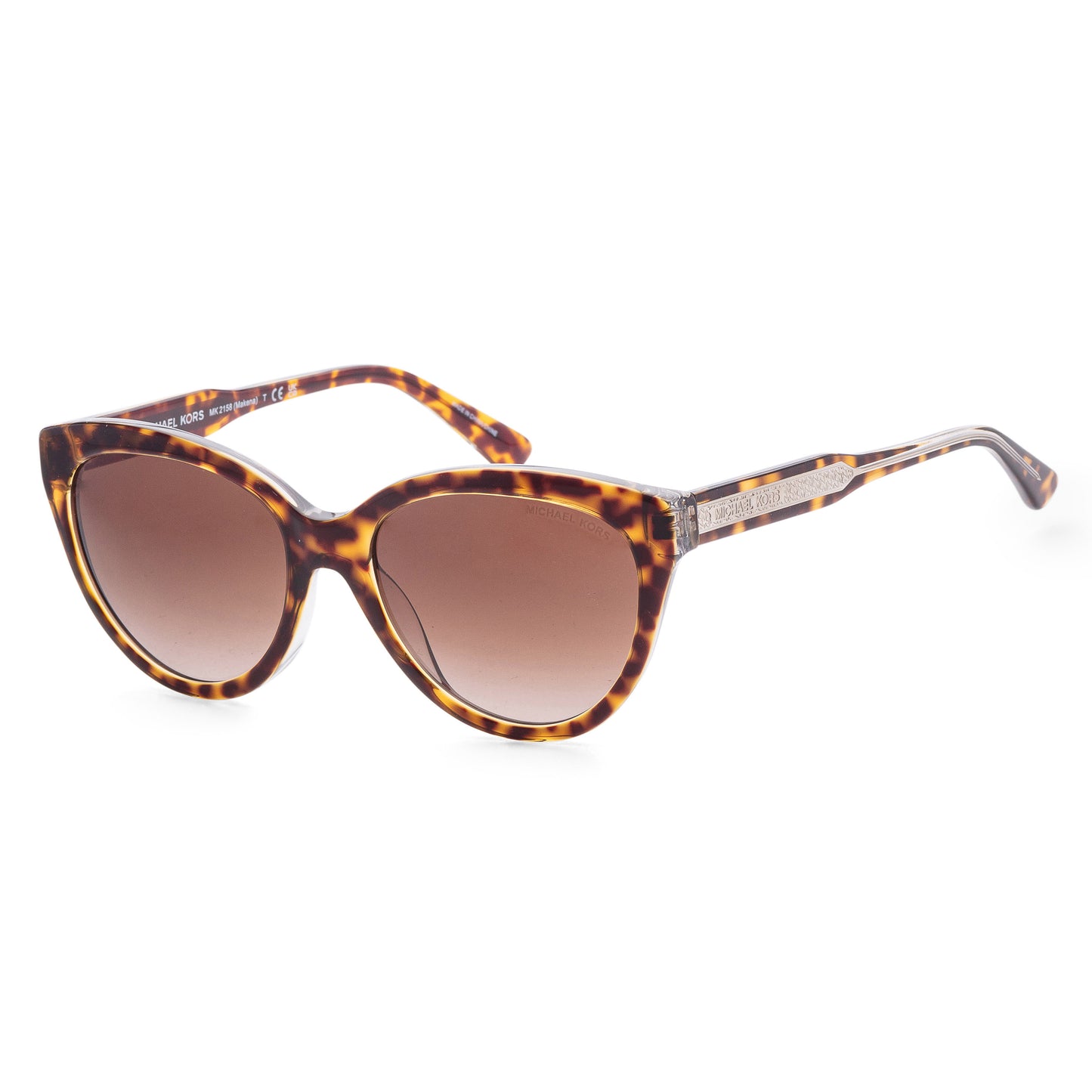 title:Michael Kors Women's Makena 55mm Dark Tortoise Sunglasses MK2158-310213-55;color:Dark Tortoise Frame, Brown Gradient Lens