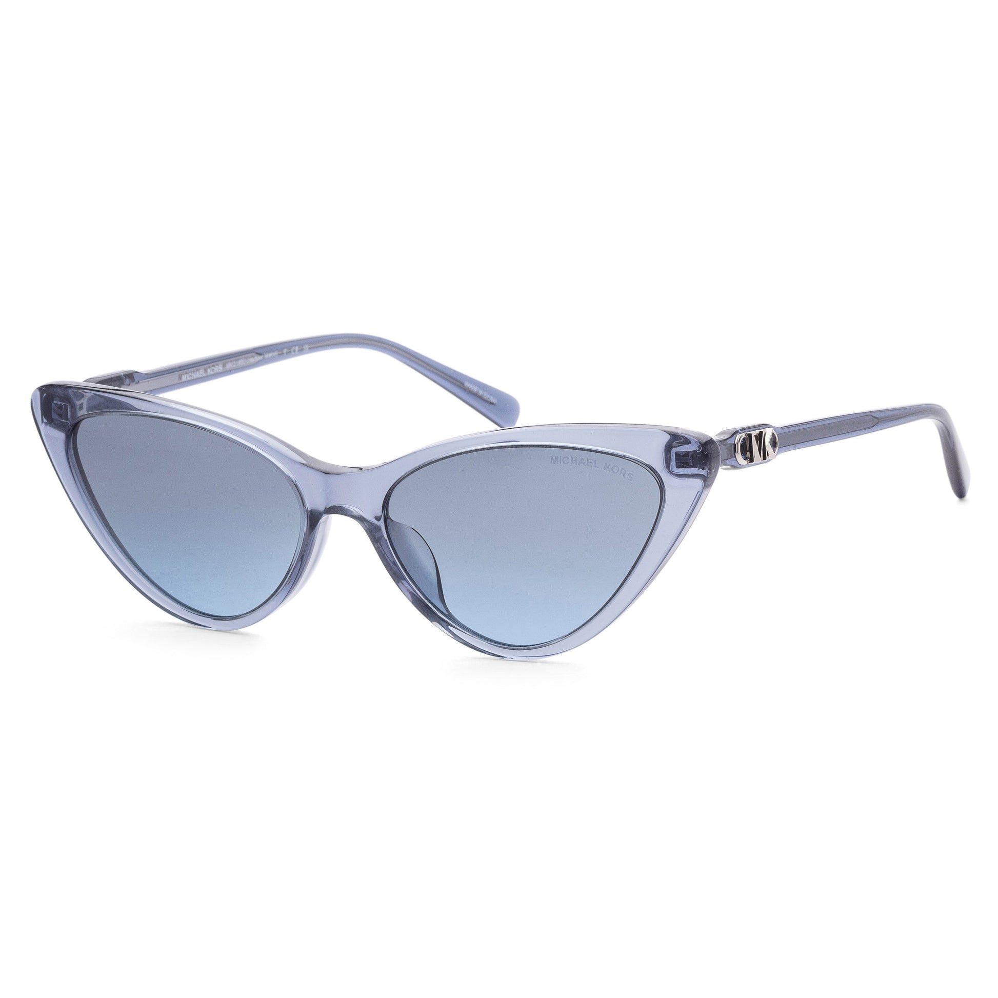 title:Michael Kors Women's Harbour Island 56mm Blue Sunglasses MK2195U-39568F-56;color:Blue Transparent Frame, Blue Gradient Lens