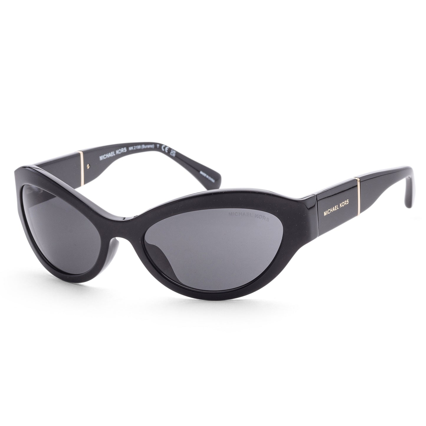 title:Michael Kors Women's Burano 59mm Black Sunglasses MK2198-300587-59;color:Black Frame, Dark Grey Lens