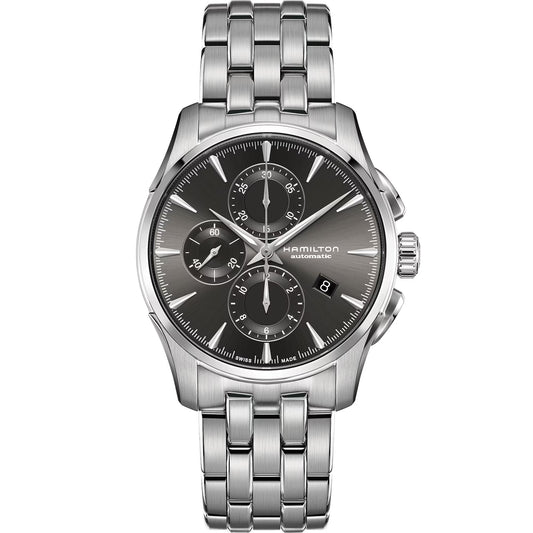 title:Hamilton Men's Jazzmaster 42mm Automatic Chronograph Watch H32586181;color:Silver