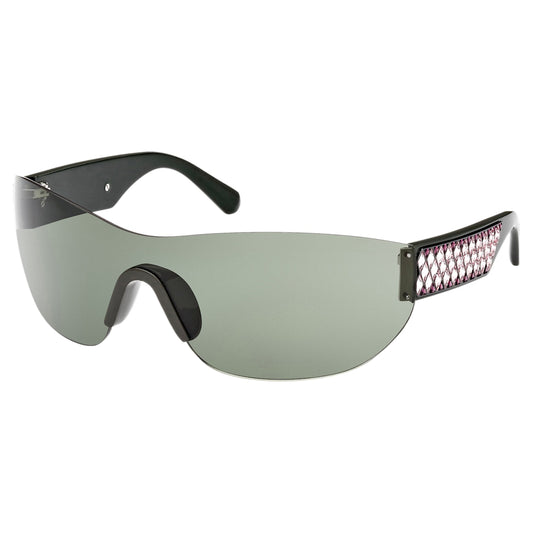 title:Swarovski Women's Mask 99mm Green Sunglasses 5634746;color:Green Frame, Green Lens