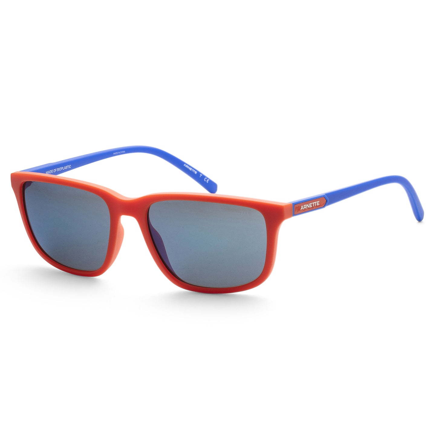 title:Arnette Men's 58mm Matte Orange Sunglasses AN4288-277855-58;color:Matte Orange Frame, Blue Mirror Blue Lens