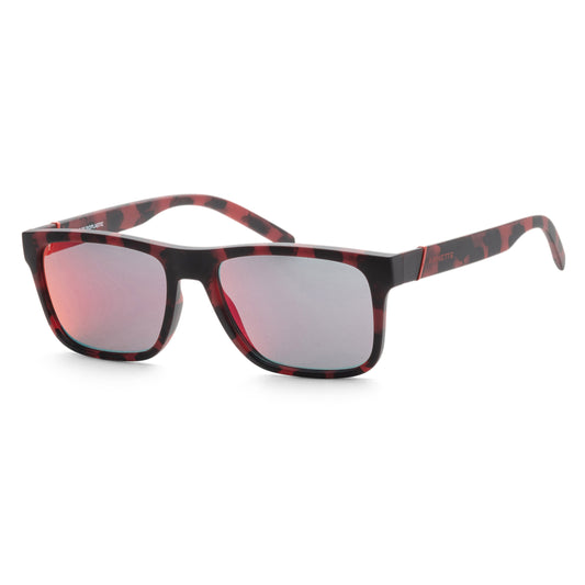 title:Arnette Men's 55mm Matte Red Black Havana Sunglasses AN4298-27956Q-55;color:Matte Red Black Havana Frame, Grey Mirror Orange/Yellow Lens