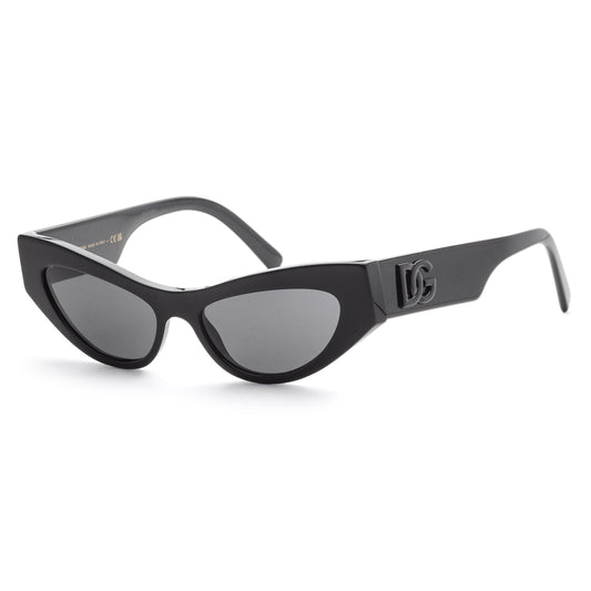 title:Dolce & Gabbana Women's Fashion 52 mm Black Sunglasses DG4450-501-87-52;color:Black Frame, Dark Grey Lens