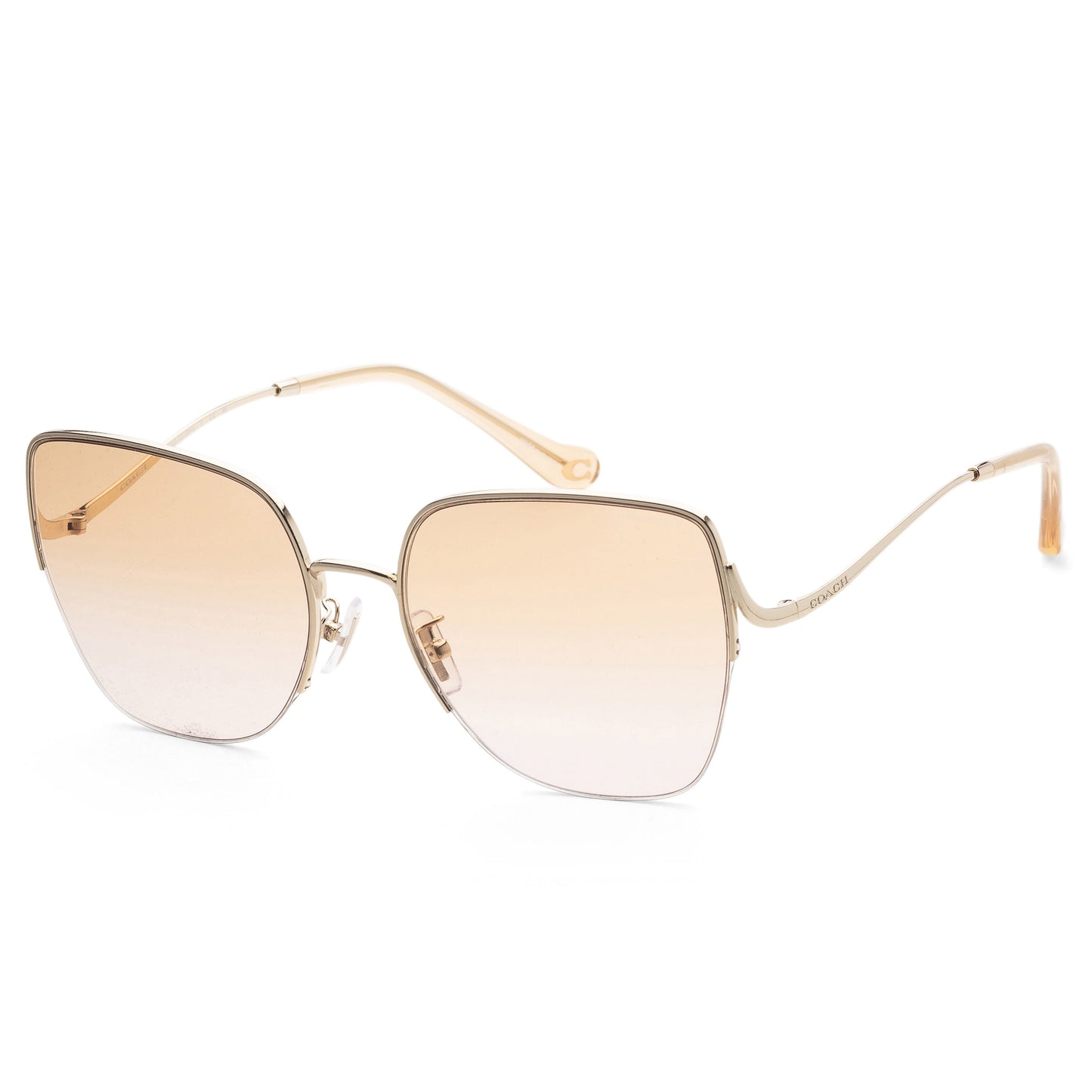 Coach Women's 60mm Shiny Light Gold Sunglasses HC7156D-90052D-60 - Ruumur