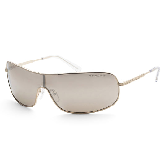 title:Michael Kors Women's Aix 38mm Light Gold Sunglasses MK1139-10146G-38;color:Light Gold Frame, Silver Mirror Lens