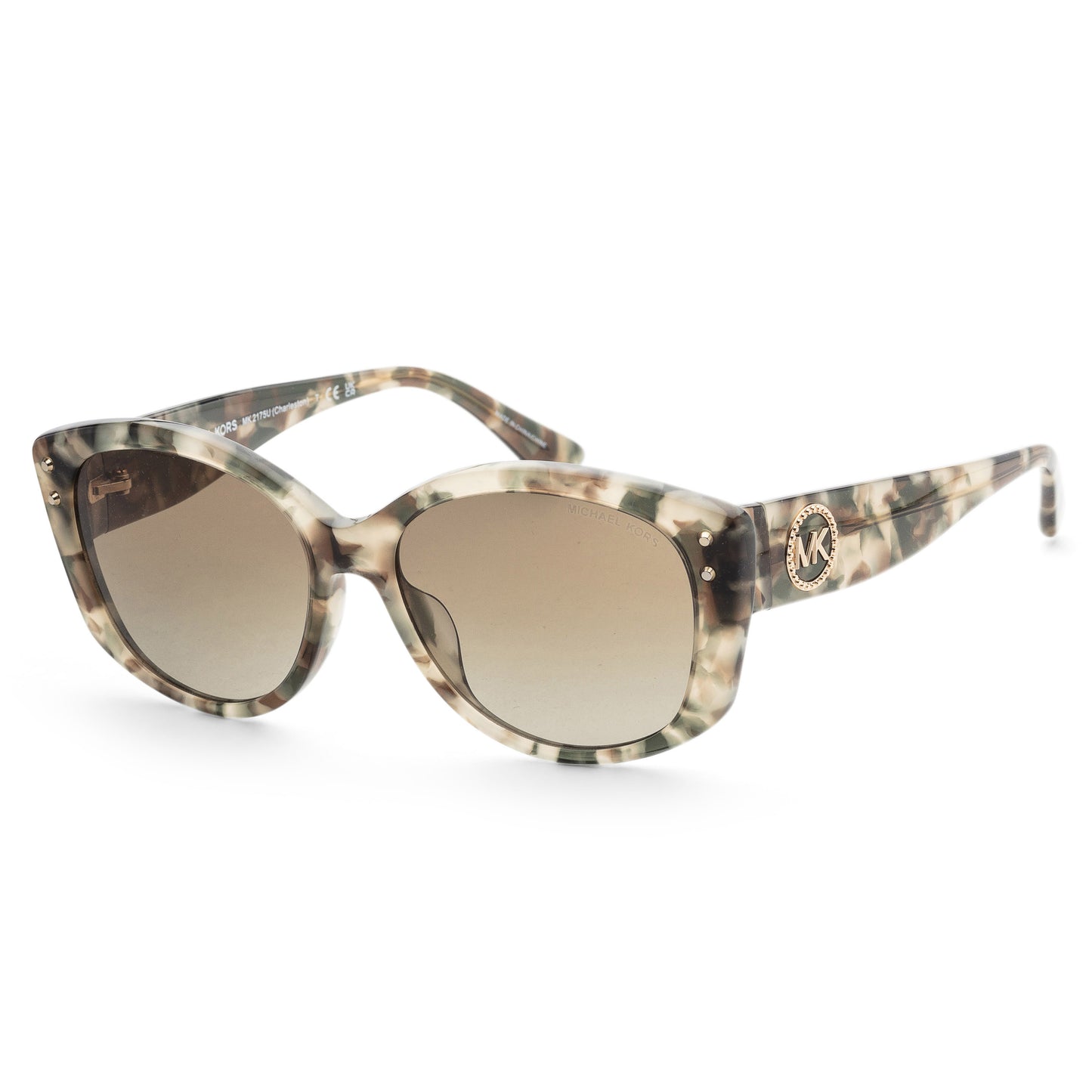 title:Michael Kors Women's Charleston 54mm Olive Tortoise Sunglasses MK2175U-392213-54;color:Olive Tortoise Frame, Olive Gradient Lens