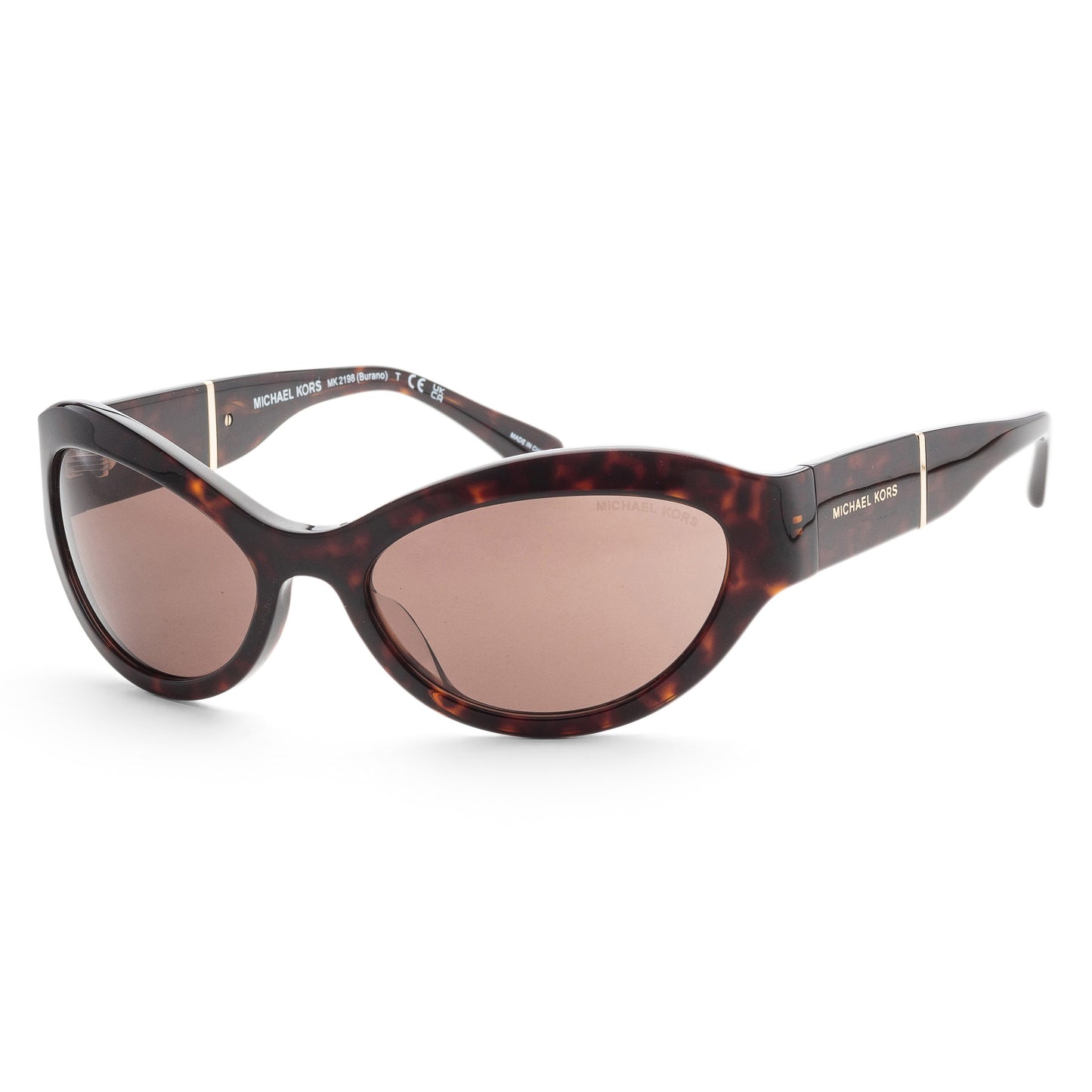 title:Michael Kors Women's Burano 59mm Dark Tortoise Sunglasses MK2198-300673-59;color:Dark Tortoise Frame, Brown Lens