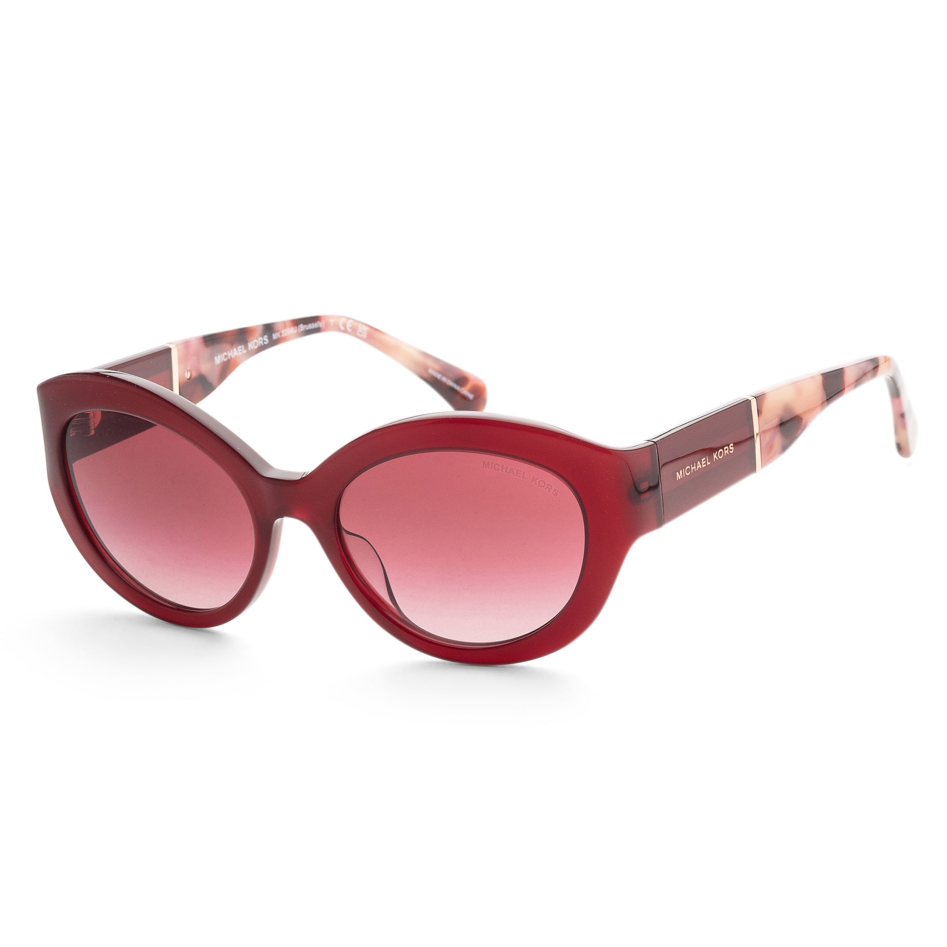 Michael Kors Women's Brussels 54mm Dark Red Sunglasses MK2204U-39498H-54 - Ruumur