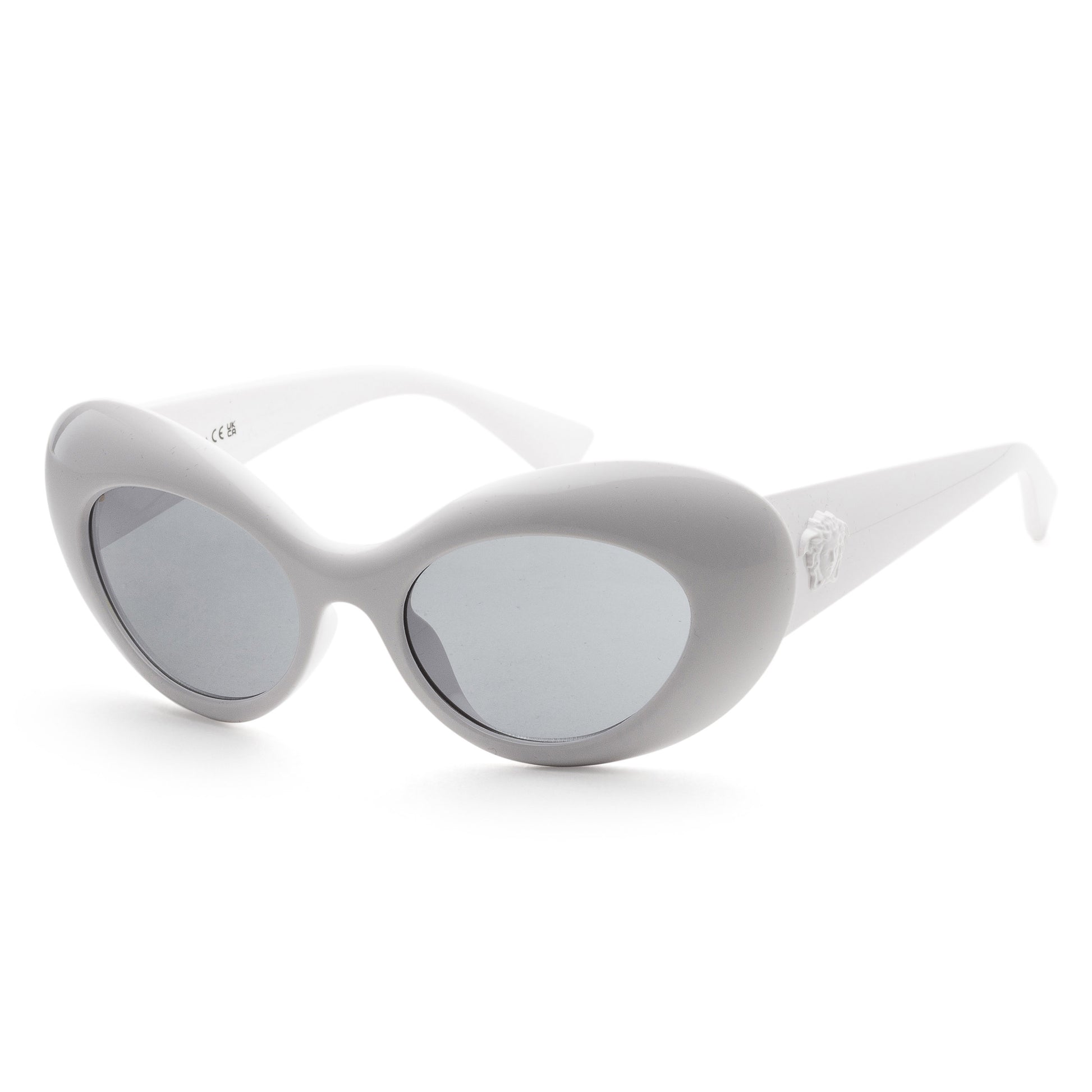 title:Versace Women's 52mm White Sunglasses VE4456U-314-1-52;color:White frame, Grey lens